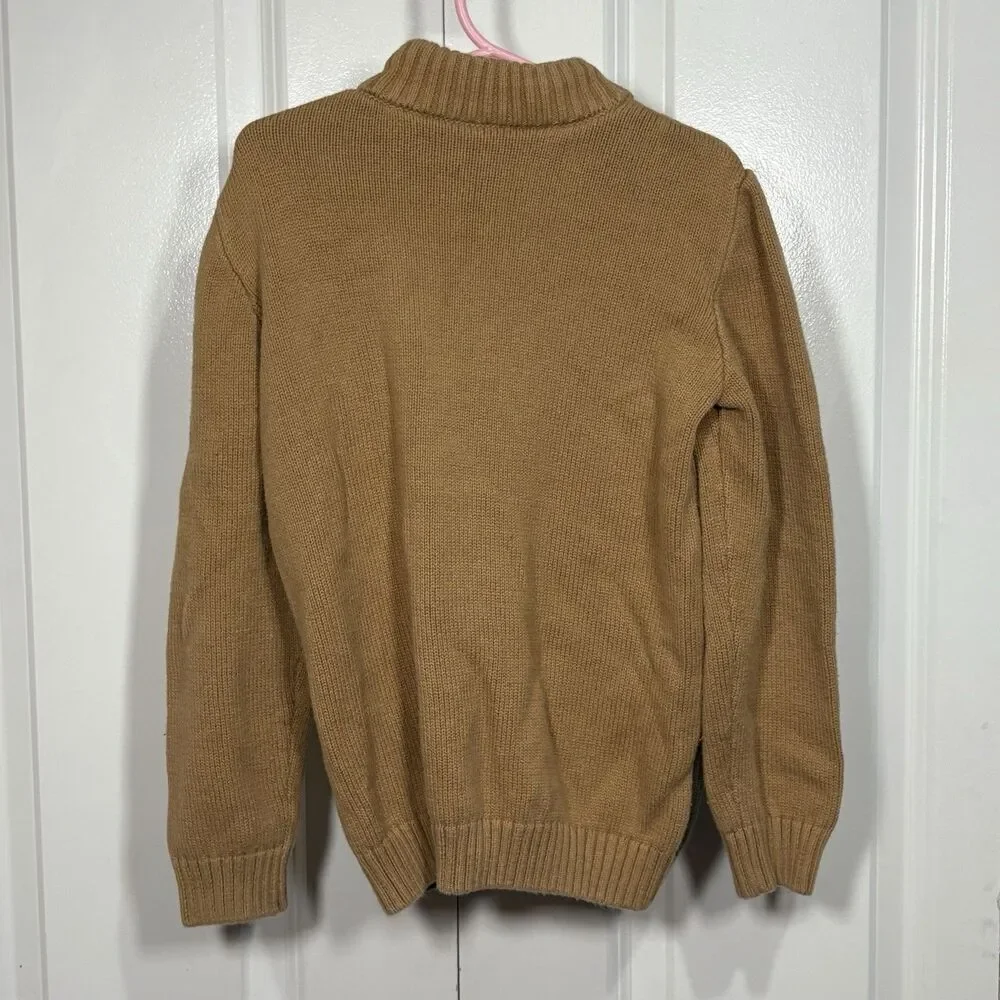 Gymboree Bear Sweater Boys 6 Button Neck Rustic Cabincore Outdoors Hiking Fall